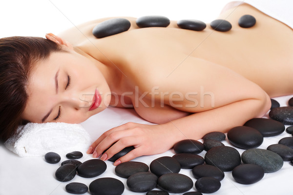 Massage portret jonge vrouwelijke klaar procedure Stockfoto © pressmaster