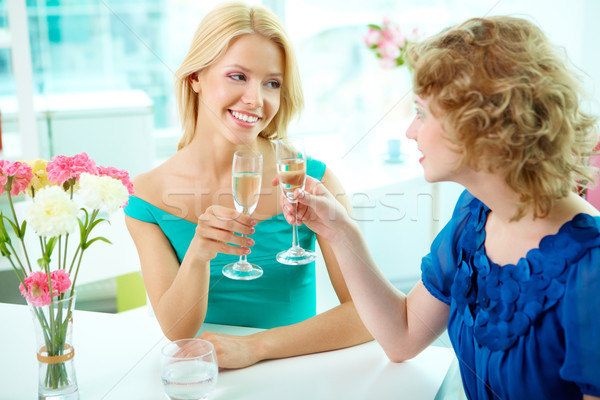 Stock foto: Anlass · herrlich · Mädchen · trinken · Alkohol · Frau