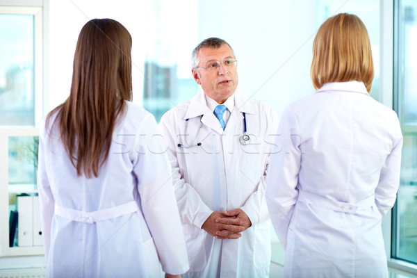 Stock photo: Talking to nurses