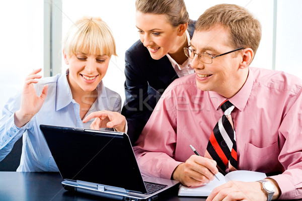 Gespräch business woman korrigieren Weg Analyse Stock foto © pressmaster