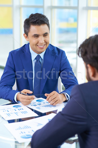 Stock photo: Interviewing man