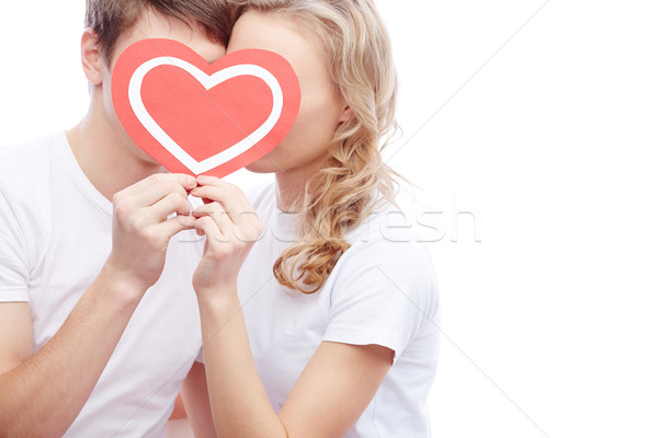 戀愛的 情侶 肖像 紅色 商業照片 © pressmaster