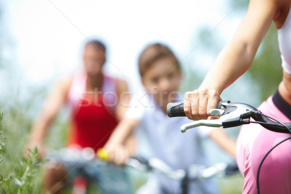 Fahrrad weiblichen Hand Mann Sport Stock foto © pressmaster