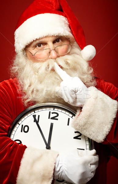 聖誕節 秘密 照片 聖誕老人 時鐘 商業照片 © pressmaster