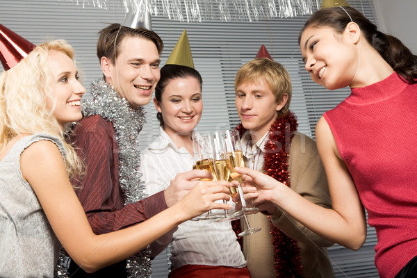рождения счастливые люди очки шампанского Сток-фото © pressmaster