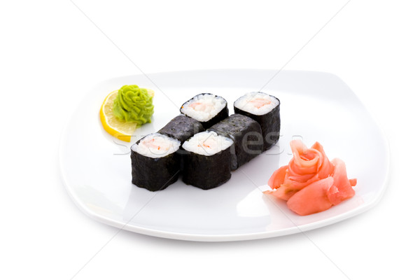 Stok fotoğraf: Görüntü · sushi · zencefil · wasabi · plaka · ışık