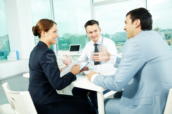 Stockfoto: Teamwerk · portret · vriendelijk · professionals · planning · werk