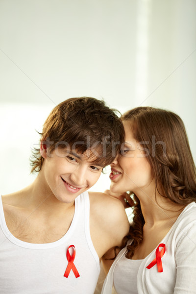 Amoureux secrets fille chuchotement copain femme [[stock_photo]] © pressmaster