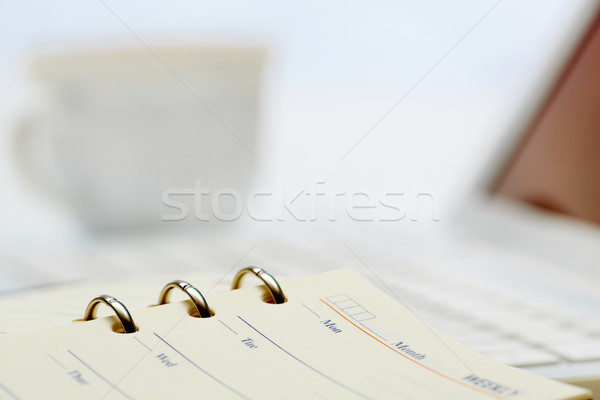 Open organisator notepad werkplek business Stockfoto © pressmaster