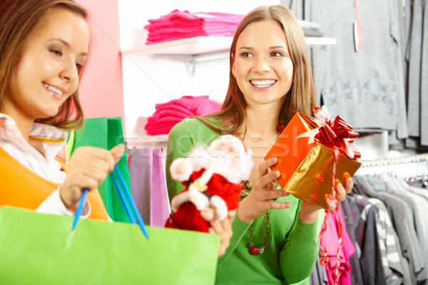 Zdjęcia stock: Zakupy · centrum · Fotografia · szczęśliwy · kobieta · patrząc