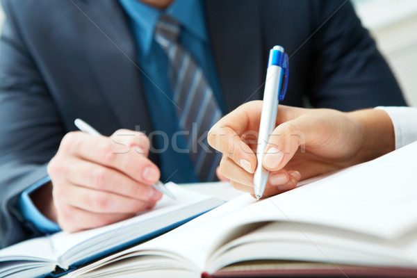 Stock photo: Filling in the register