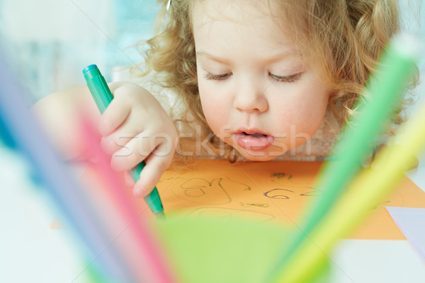 Absorbed in drawing Stock photo © pressmaster