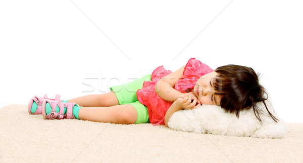肖像 小女孩 睡眠 孩子 商業照片 © pressmaster