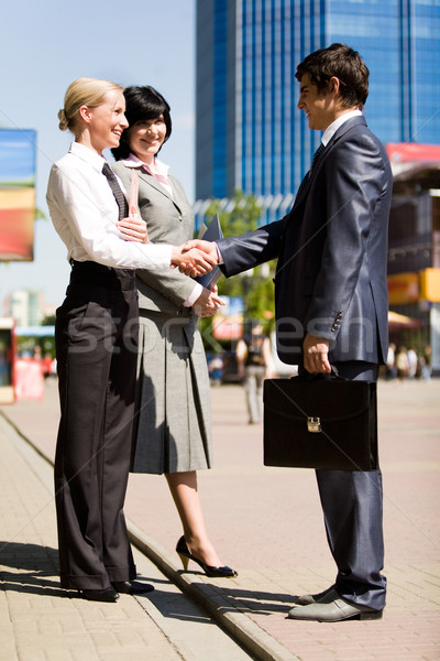 Stockfoto: Succes · foto · geslaagd · ondertekening · contract