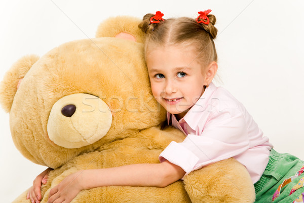 Girl with teddy bear Stock photo © pressmaster