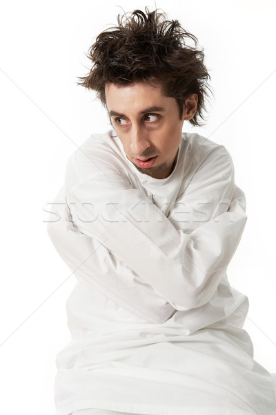 Szomorú holdkóros portré beteg férfi visel Stock fotó © pressmaster