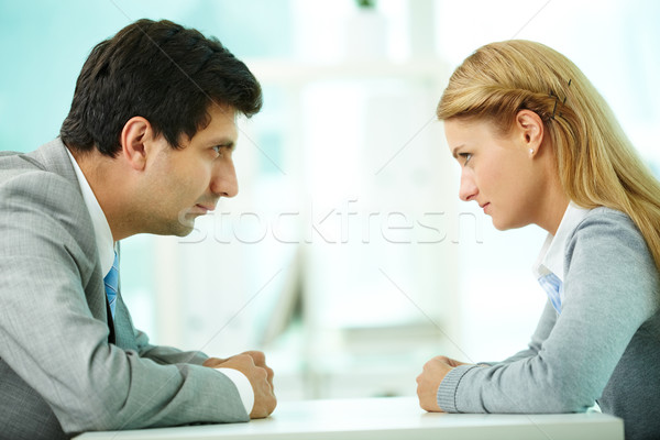 Streit ernst Mitarbeiter schauen Business Frau Stock foto © pressmaster
