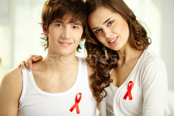 SIDA campanie fericit uita aparat foto Imagine de stoc © pressmaster