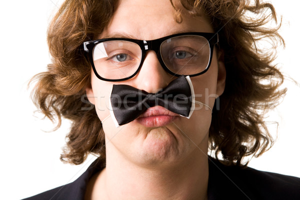 奇怪 男子 肖像 鼻子 面對 商人 商業照片 © pressmaster