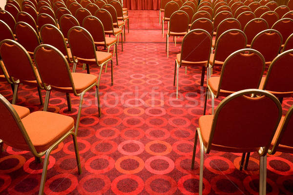 Chaises vue arrière plusieurs rouge conférence [[stock_photo]] © pressmaster