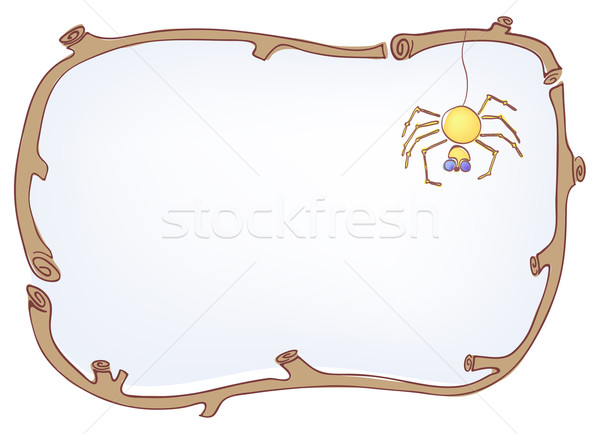 Moldura de madeira aranha madeira fundo cartão gráfico Foto stock © pressmaster
