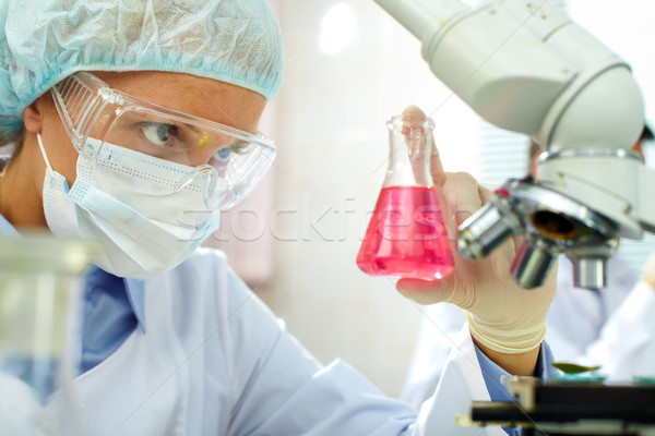 Stockfoto: Vaccin · scheikundige · monster · vloeibare · laboratorium