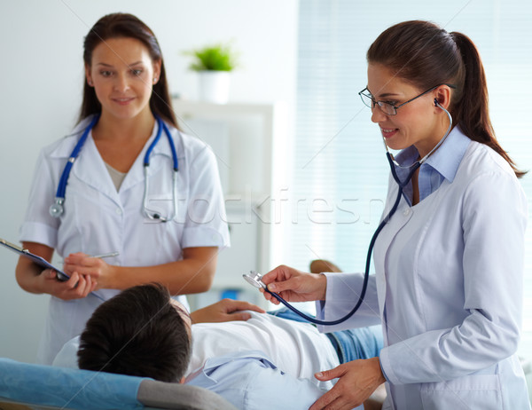 [[stock_photo]]: Santé · portrait · deux · Homme · médecins · regarder