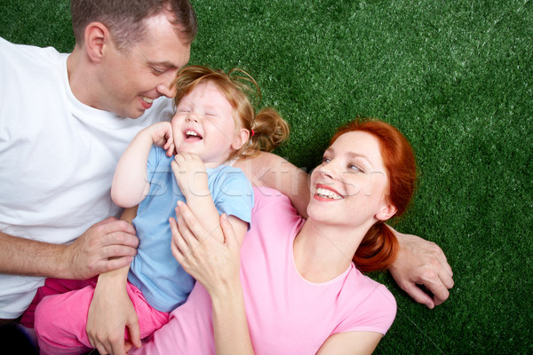Сток-фото: молодые · семьи · изображение · счастливым · родителей · Kid