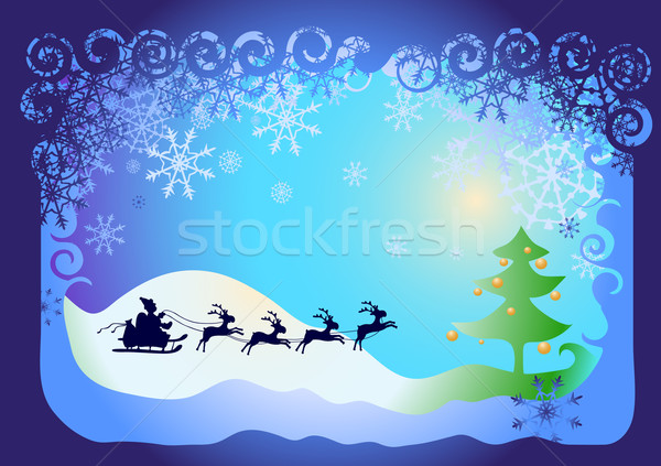 Santa Claus in sled  Stock photo © pressmaster