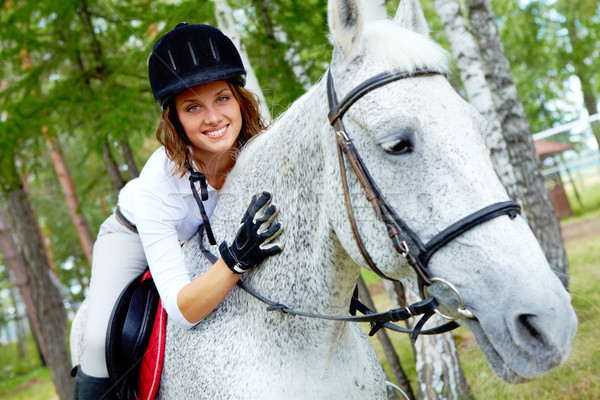 Stock photo: Female on horse