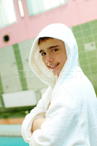 Ragazzo accappatoio foto felice adolescente lad Foto d'archivio © pressmaster