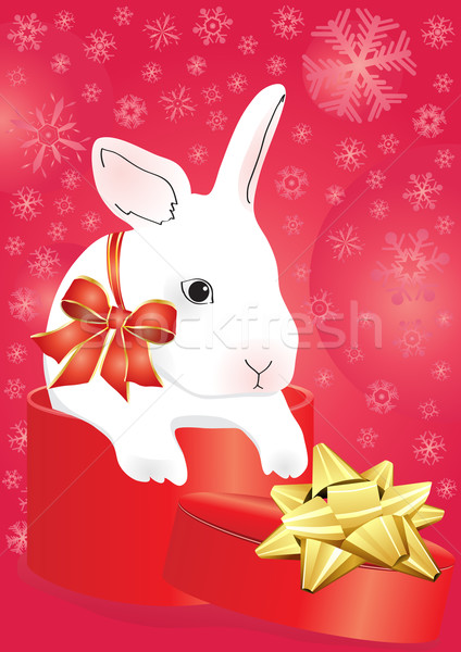 rabbit with ribbon  Stock photo © pressmaster