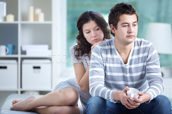 Problémás pár boldogtalan szerelmespár ül együtt Stock fotó © pressmaster