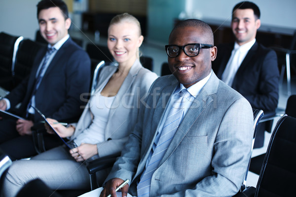 бизнеса конференции изображение деловые люди сидят Сток-фото © pressmaster