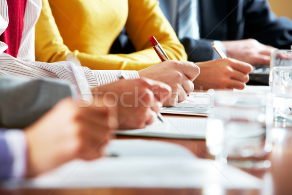 Conférence rangée main stylo écrit [[stock_photo]] © pressmaster