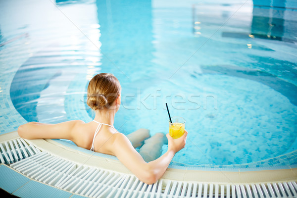 Resting in pool Stock photo © pressmaster
