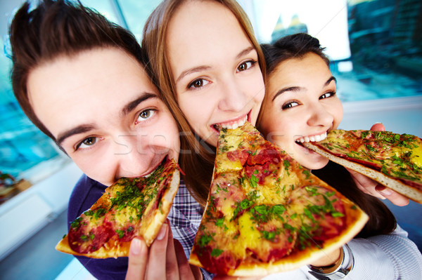 飢餓 画像 幸せ 十代の 友達 食べ ストックフォト © pressmaster
