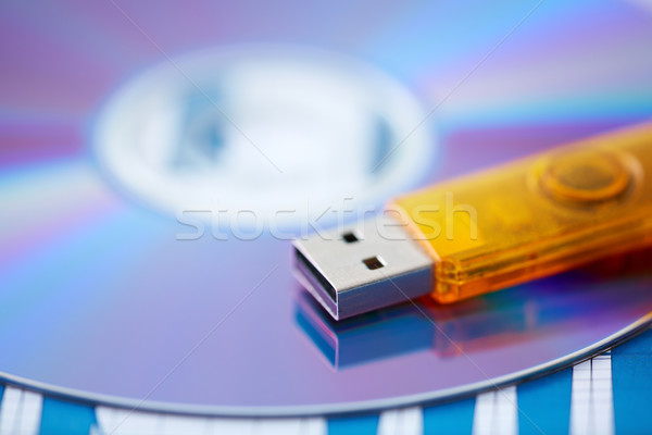 Usb éra közelkép cd lemez számítógép Stock fotó © pressmaster