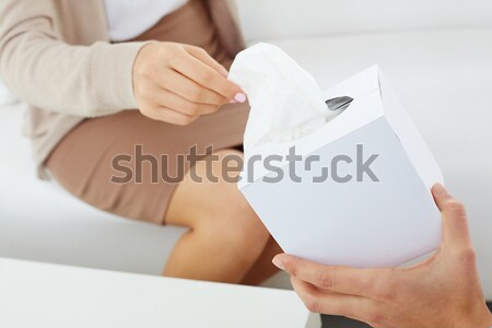 Stock photo: Passing tissues