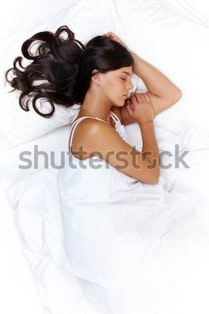 Alszik portré fiatal lány haj szépség Stock fotó © pressmaster