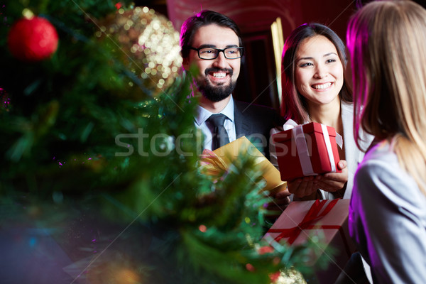 Congratulating on xmas Stock photo © pressmaster