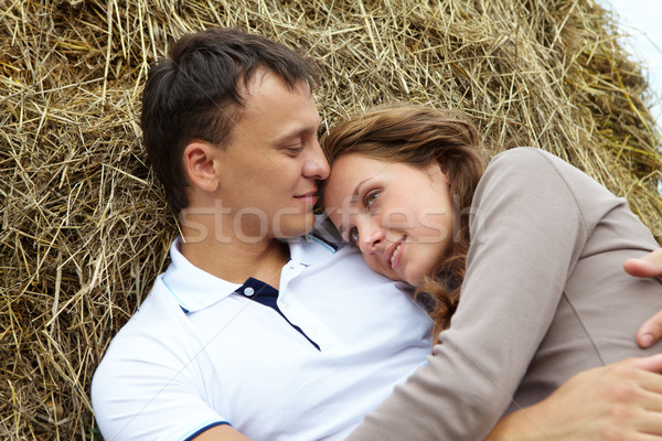 Serein couple photo affectueux fille sourire [[stock_photo]] © pressmaster