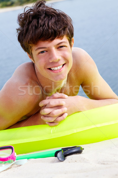Guy portrait adolescent matelas homme Photo stock © pressmaster
