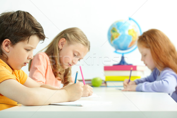 Drawing pupils Stock photo © pressmaster