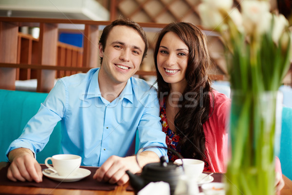 Couple café portrait amoureuse regarder [[stock_photo]] © pressmaster
