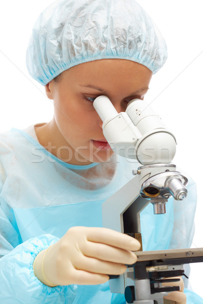 изучения бактерии портрет медик глядя микроскоп Сток-фото © pressmaster