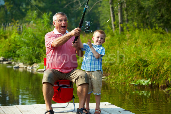 Stock photo: Throwing fishing tackle