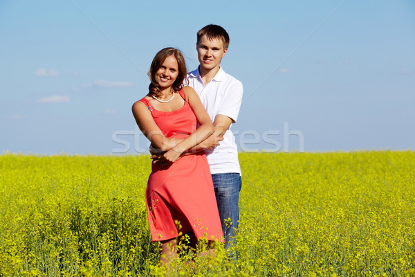 Stock photo: Couple in meadow