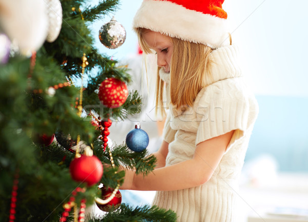 愉快 準備 組 可愛的 女孩 聖誕老人 商業照片 © pressmaster