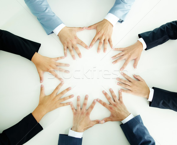 Stock photo: Hands of businesspeople